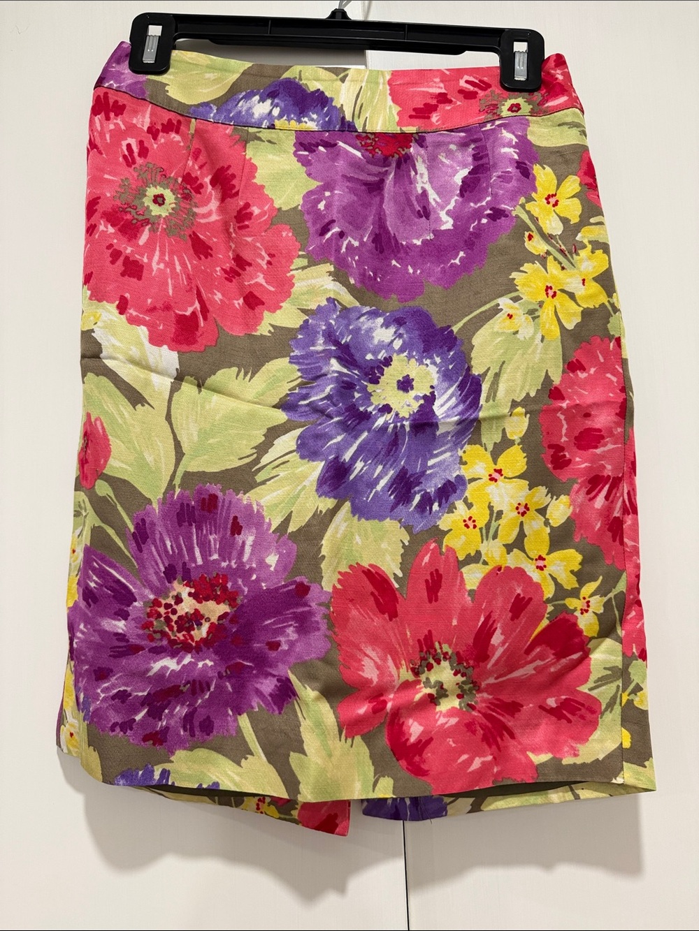 Banana Republic Floral Pencil Skirt in Pink, Purple & Yellow